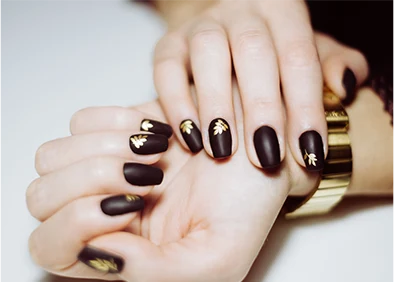 beautiful dark brown elegant nail art